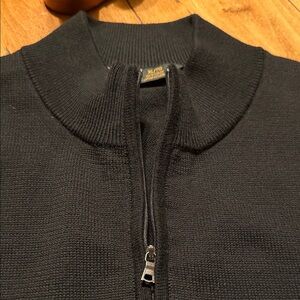 Rhone Men's Black Zip-Up Sweater XL